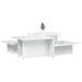 Tables basses 2 pcs blanc brillant bois d'ingénierie - Photo n°3