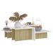 Tables basses 2 pcs Blanc/chêne sonoma 111,5x50x33 cm - Photo n°1