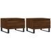 Tables basses 2 pcs chêne marron 50x46x35 cm bois d'ingénierie - Photo n°1