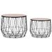 Tables basses 2 pcs Noir - Photo n°1