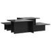 Tables basses 2 pcs noir brillant bois d'ingénierie - Photo n°1