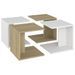 Tables basses 4 pcs Blanc et chêne Sonoma 33x33x33 cm - Photo n°1