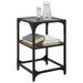 Tables basses avec dessus en verre noir 2 pcs 30x30x45 cm acier - Photo n°3