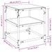 Tables basses avec dessus en verre transparent 2 pcs acier - Photo n°10