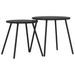 Tables basses de jardin 2pcs rondes noir acier enduit de poudre - Photo n°6