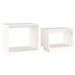 Tables basses gigognes 2 pcs Blanc Bois de pin massif - Photo n°2