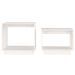 Tables basses gigognes 2 pcs Blanc Bois de pin massif - Photo n°4