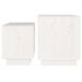 Tables basses gigognes 2 pcs Blanc Bois de pin massif - Photo n°6