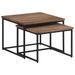 Tables basses gigognes 2 pcs bois massif de teck - Photo n°1