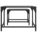 Tables basses gigognes 2 pcs dessus en verre noir acier - Photo n°5