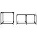 Tables basses gigognes 2 pcs dessus en verre transparent acier - Photo n°4