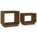 Tables basses gigognes 2 pcs Marron miel Bois de pin massif - Photo n°2