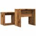 Tables basses gigognes 2 pcs vieux bois bois d'ingénierie - Photo n°6