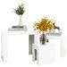 Tables basses gigognes 3 pcs Blanc brillant - Photo n°1