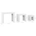 Tables basses gigognes 3 pcs Blanc brillant - Photo n°9