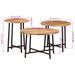 Tables basses gigognes 3 pcs bois massif de manguier et fer - Photo n°8