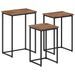 Tables basses gigognes 3 pcs bois massif de teck - Photo n°1