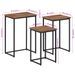 Tables basses gigognes 3 pcs bois massif de teck - Photo n°8