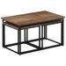 Tables basses gigognes 3 pcs bois massif de teck - Photo n°4