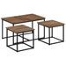 Tables basses gigognes 3 pcs bois massif de teck - Photo n°9