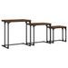 Tables basses gigognes 3 pcs chêne marron bois d'ingénierie - Photo n°1