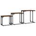 Tables basses gigognes 3 pcs chêne marron bois d'ingénierie - Photo n°7