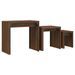 Tables basses gigognes 3 pcs chêne marron bois d'ingénierie - Photo n°1