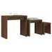 Tables basses gigognes 3 pcs chêne marron bois d'ingénierie - Photo n°3