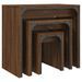 Tables basses gigognes 3 pcs chêne marron bois d'ingénierie - Photo n°4