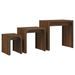 Tables basses gigognes 3 pcs chêne marron bois d'ingénierie - Photo n°7