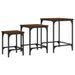 Tables basses gigognes 3 pcs chêne marron bois d'ingénierie - Photo n°7