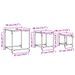 Tables basses gigognes 3 pcs dessus en verre transparent acier - Photo n°9