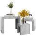 Tables basses gigognes 3 pcs Gris béton - Photo n°1