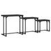 Tables basses gigognes 3 pcs noir bois d'ingénierie - Photo n°1