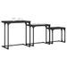 Tables basses gigognes 3 pcs noir bois d'ingénierie - Photo n°3