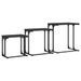 Tables basses gigognes 3 pcs noir bois d'ingénierie - Photo n°7