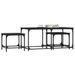 Tables basses gigognes 3 pcs noir bois d'ingénierie - Photo n°3