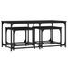 Tables basses gigognes 3 pcs noir bois d'ingénierie - Photo n°6