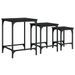 Tables basses gigognes 3 pcs noir bois d'ingénierie - Photo n°1