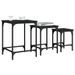 Tables basses gigognes 3 pcs noir bois d'ingénierie - Photo n°4