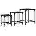 Tables basses gigognes 3 pcs noir bois d'ingénierie - Photo n°7