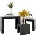 Tables basses gigognes 3 pcs Noir brillant - Photo n°1