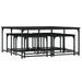 Tables basses gigognes 5 pcs noir bois d'ingénierie - Photo n°5