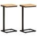Tables d'appoint 2 pcs 31,5x24,5x64,5 cm Bois d'acacia solide - Photo n°1