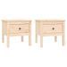 Tables d'appoint 2 pcs 50x50x49 cm Bois massif de pin - Photo n°2