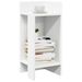 Tables d'appoint 2 pcs avec étagère blanc 25,5x27x60 cm - Photo n°1