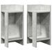 Tables d'appoint 2 pcs avec étagère gris béton 25,5x27x60 cm - Photo n°2