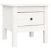 Tables d'appoint 2 pcs Blanc 40x40x39 cm Bois massif de pin - Photo n°3