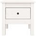 Tables d'appoint 2 pcs Blanc 40x40x39 cm Bois massif de pin - Photo n°8