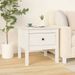 Tables d'appoint 2 pcs Blanc 50x50x49 cm Bois massif de pin - Photo n°4